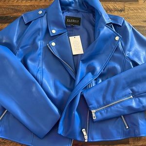 Eloquii Blue “Leather” Motorcycle Jacket